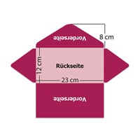 Vermassung einer Gutscheintasche