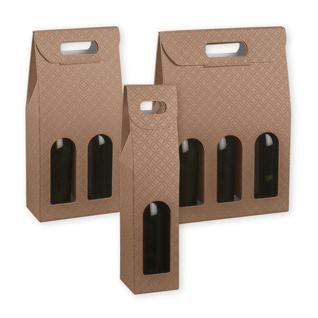 Flaschentragekartons Matellassé Cuoio