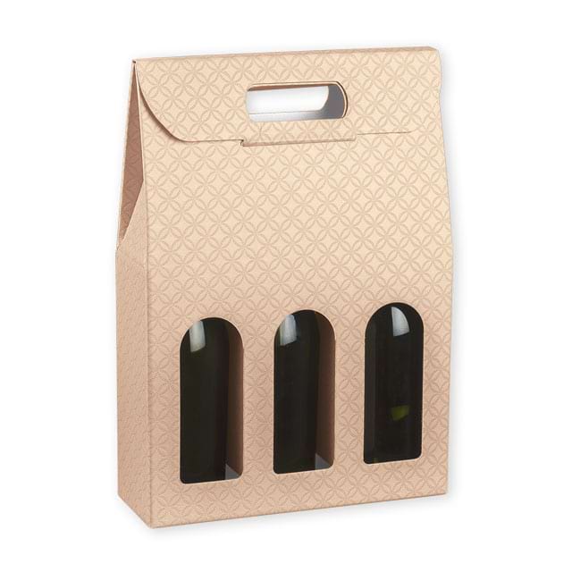 Flaschentragekartons Matellassé Nudo für 3 Flaschen