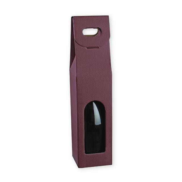 Flaschentragekartons Skin Vinaccia, für 1 Flasche mit Sichtfenster
