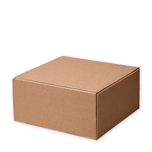 Geschenkbox Welle Natur - Format 250 x 250 x 100 mm
