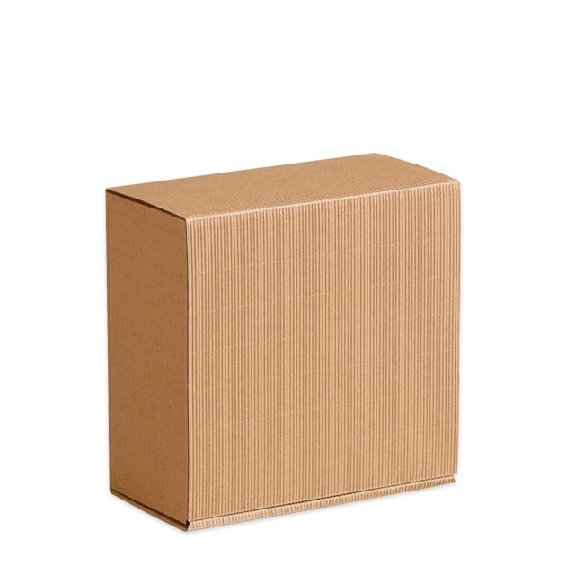 Geschenkbox Welle Natur - Format 200 x 200 x 100 mm