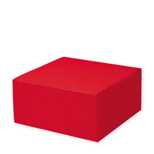 Geschenkbox Welle Rot - Format 250 x 250 x 100 mm