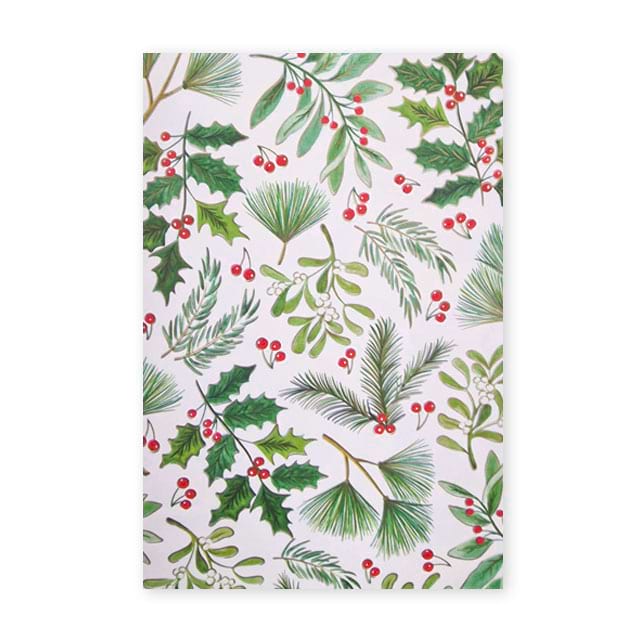 Geschenkpapier Weihnachten Bogen F27426301A, Ilex-Motiv