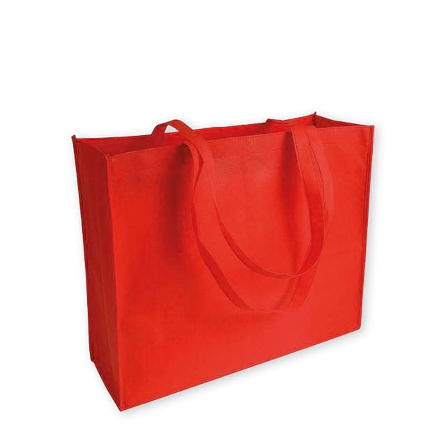 Permanenttaschen aus PP-Non Woven Modell Kansas in Rot, Querformat