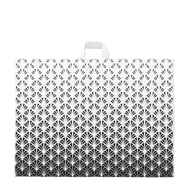 Stabile und reißfeste Plastiktasche mit Schlaufengriff, Motiv Artdeco - Querdformat