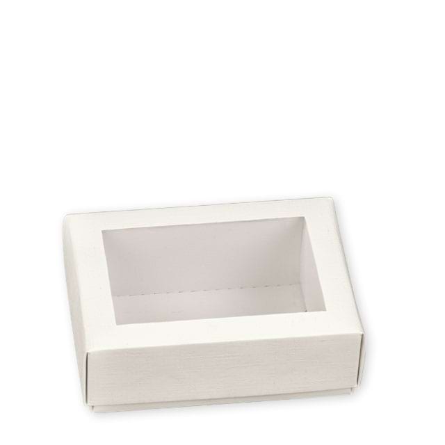 Pralinenschachteln Fibra Bianco mit Stülpdeckel