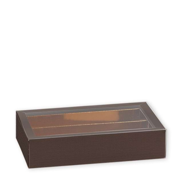 Pralinenschachteln Quadretto Fibra Marrone/Oro