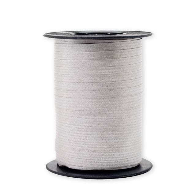 Nachhaltiges Ringelband Packpaper in Silber mit 100 lfm, sofort lieferbar
