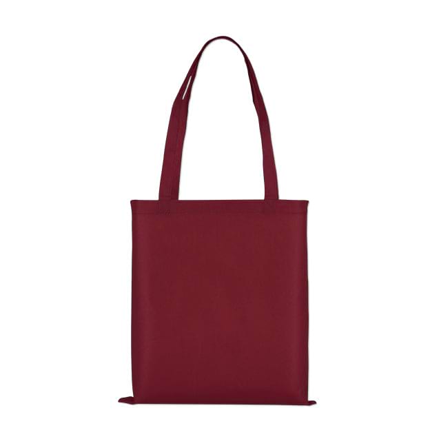 Stofftasche aus PP Non Woven Modell Montana in Bordeaux mit langen Henkeln