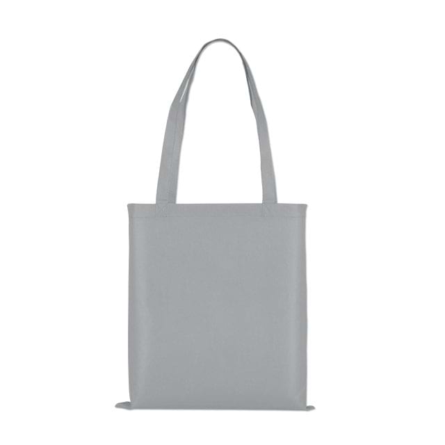 Stofftasche aus PP Non Woven Modell Montana in Grau mit langen Henkeln