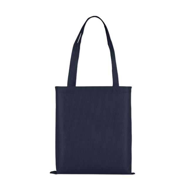 Stofftasche aus PP Non Woven Modell Montana Marineblau mit langen Henkeln