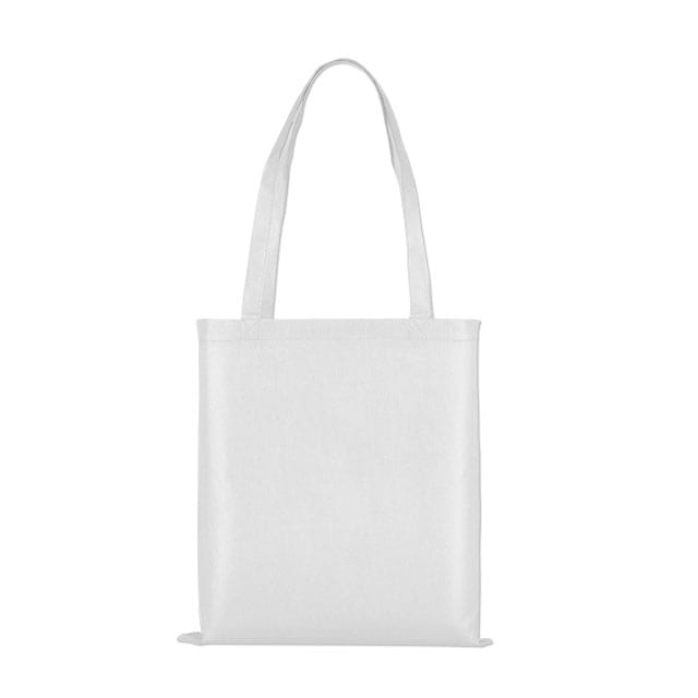 Stofftasche aus PP Non Woven Modell Montana Weiß mit langen Henkeln