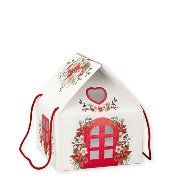 Tragekarton White Little Houses mit 2 Kordeln, Format 245 x 245 x 150 mm