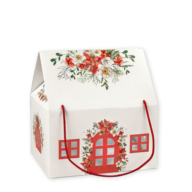 Tragekarton White Little Houses mit 2 Kordeln, Format 330 x 250 x 190 mm