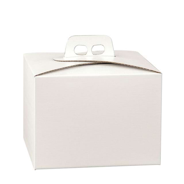 Geschenktragekartons Fibra Bianco, Modell Quadrella