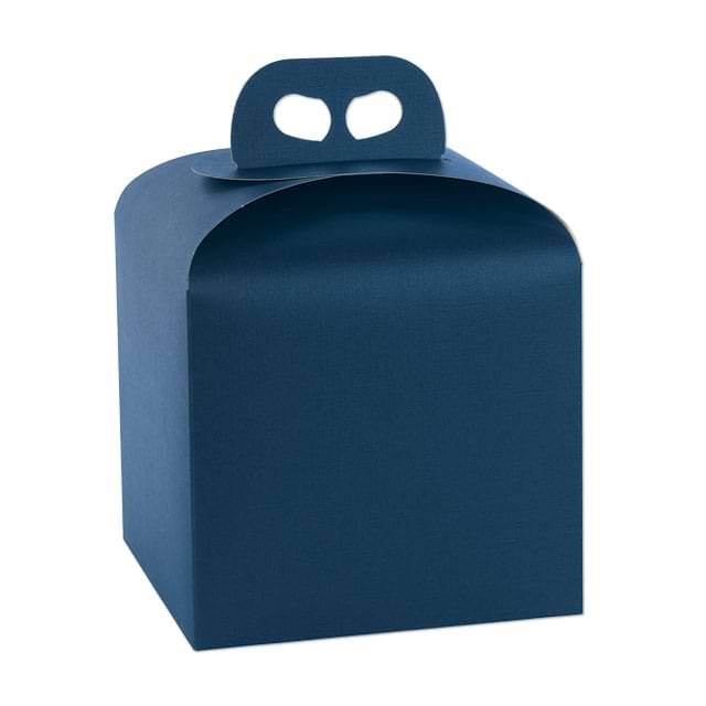 Geschenktragekartons Fibra Blu mit Fingergriff, Format 200 x 200 x 180 mm