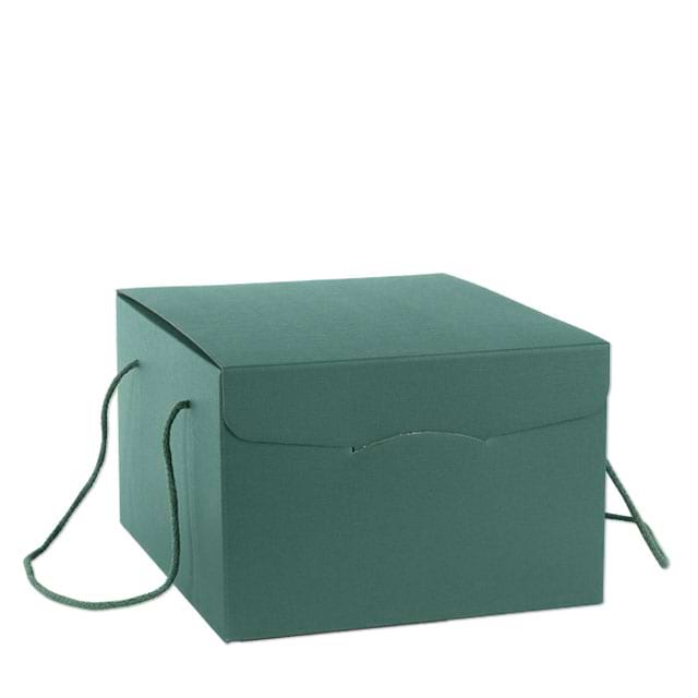 Tragekartons Segreto Fibra Verde mit Klappdeckel und Kordeln - Format 245 x 245 x 180 bzw. 290 x 395 x 195 mm