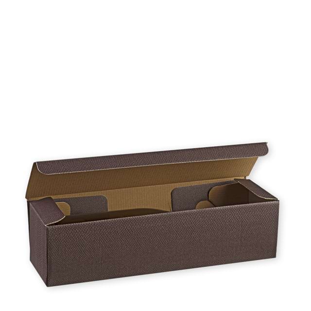 Präsentkartons Cantinetta Skin Coffee mit Klappdeckel und loser Inneneinrichtung, für 1 Flasche