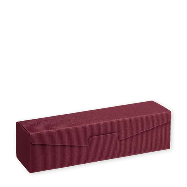 Präsentkartons Welle Bordeaux für 1 Flasche, geschlossen