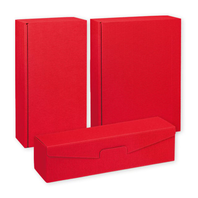 Präsentkartons Welle Rot