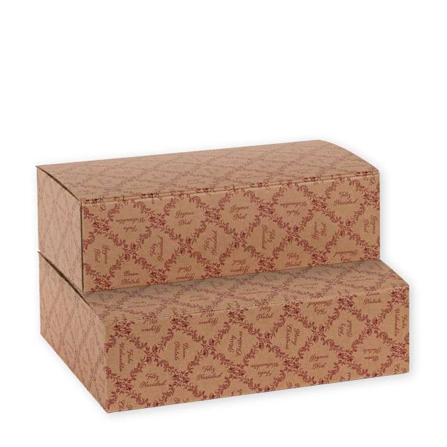 Weinkartons Unica Royal Garden aus naturbraunem Karton, für 2 und 3 Flaschen