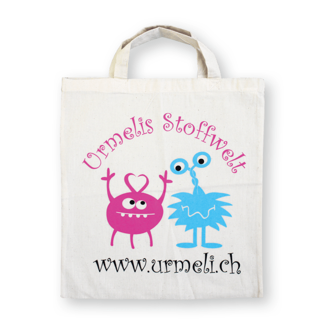aumwolltasche Texas für Kinder: Witziges Kindermotiv und kurze, handliche Henkel