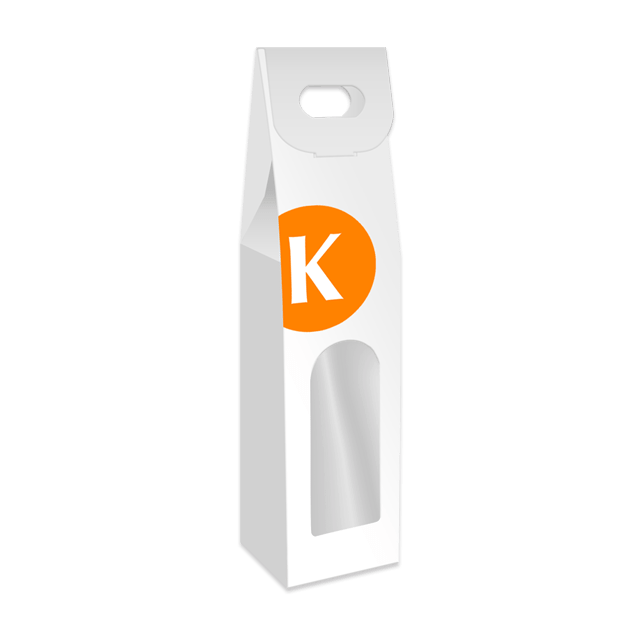 Flaschentragekarton für 1 Flasche, individuell bedruckt