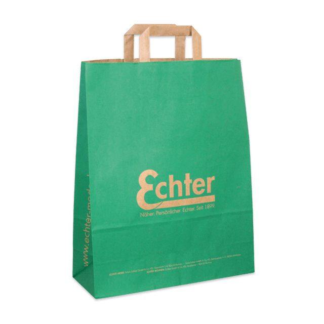  Nachhaltige Papiertasche Basic: Aus braunem Recyclingpapier, klimaneutral produziert
