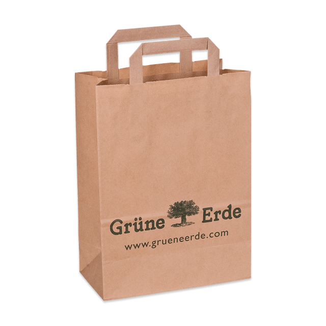 Günstige Recyclingpapier-Tasche Basic aus braunem Papier für Naturläden