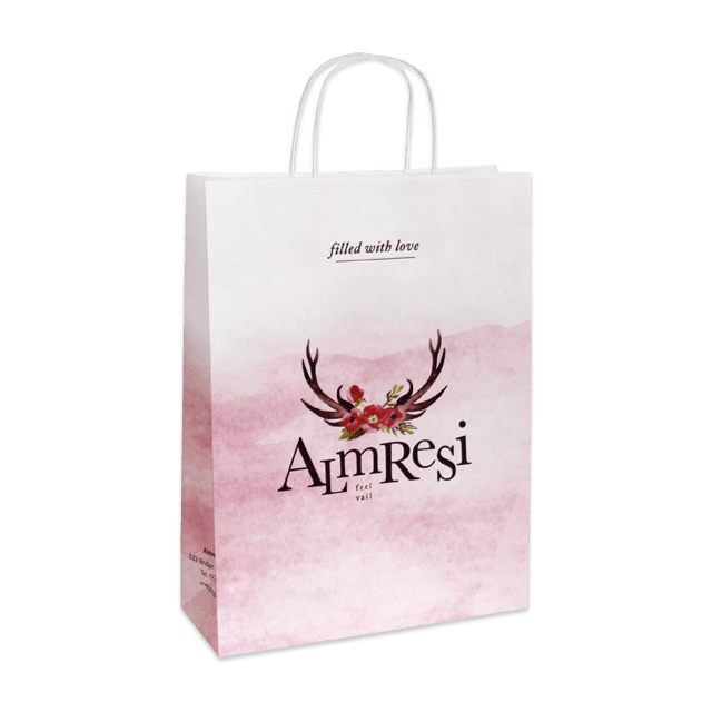 4-farbiger Flexodruck auf Papiertasche Torino – kosteneffizient und brillant