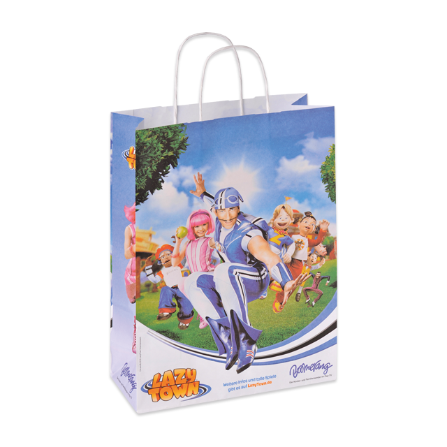  Brillanter 6-farbiger Flexodruck auf Papiertasche Torino – maximale Farbvielfalt