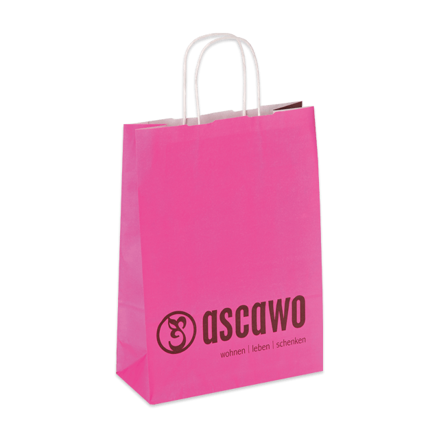 Papiertasche Torino für Geschenkartikel mit weißer Papierkordel – stilvoll & robust
