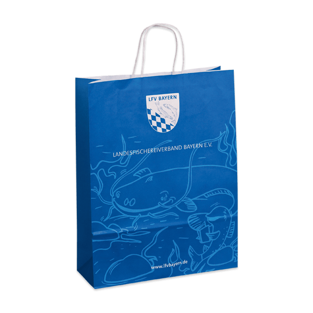 Papiertasche Torino für Landesverbände mit weißer Papierkordel