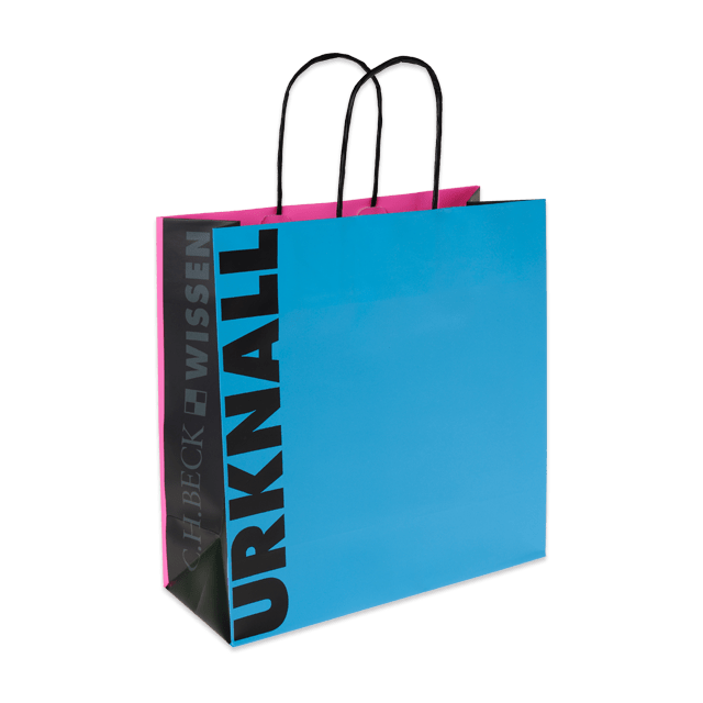 Papiertasche Torino für Verlage: Kontrastfarbener Randumschlag als Design-Element