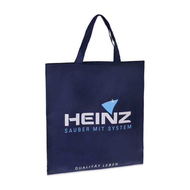 Stofftasche Montana für Reinigungsunternehmen: Dunkelblaues PP Non-Woven, 2c bedruckt, mit kurzen Henkeln