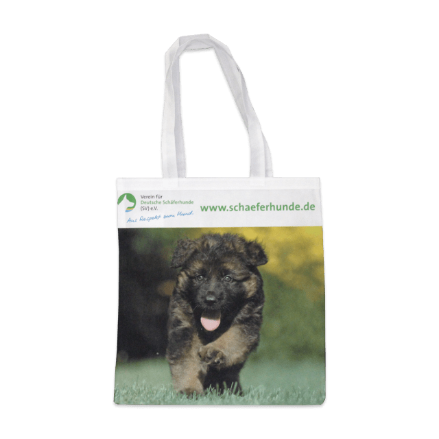 Stofftasche Montana (weiß PP Non-Woven): 4-farbiger Offsetdruck, Paspelierung und lange Henkel